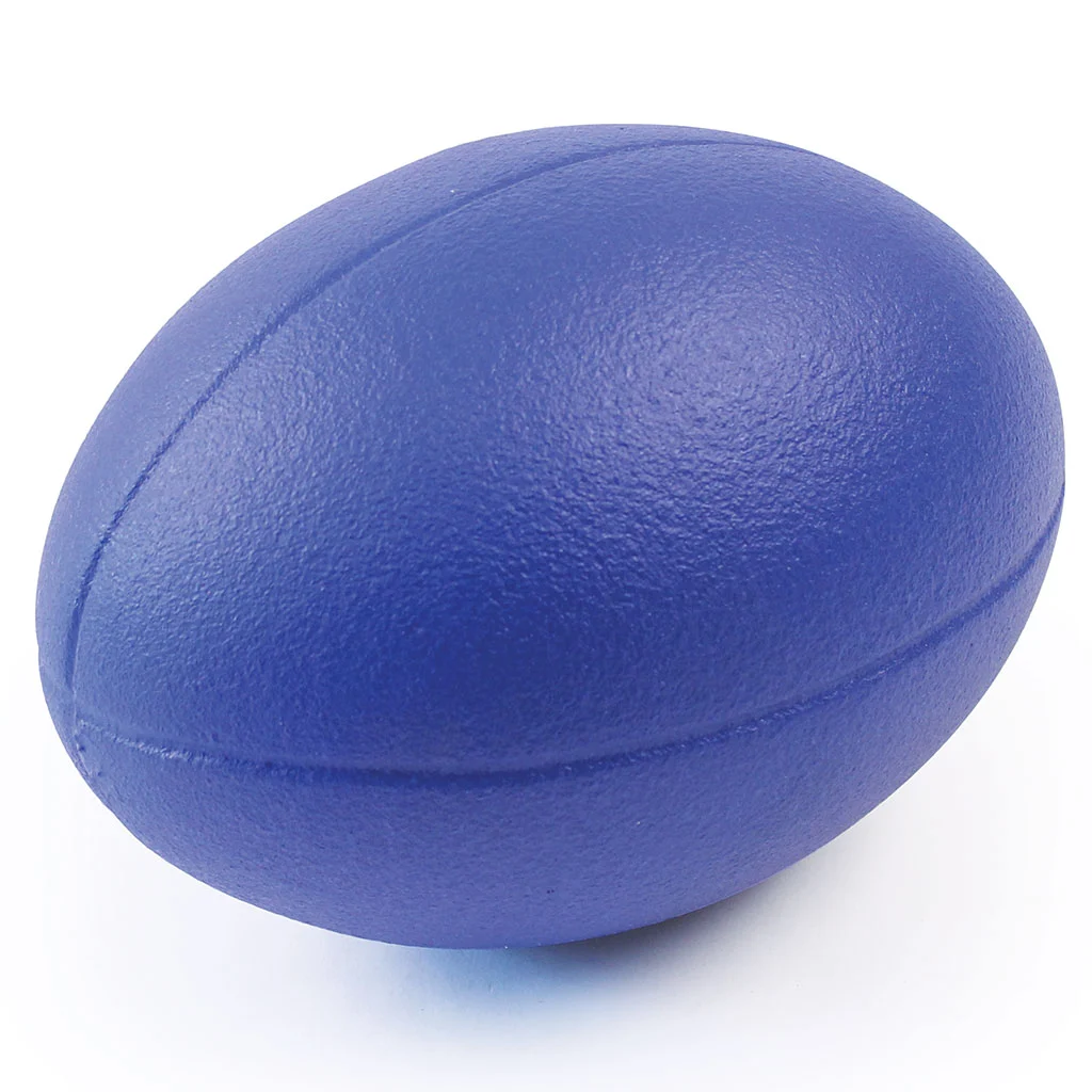 Coated Foam Rugby Ball – Blue
