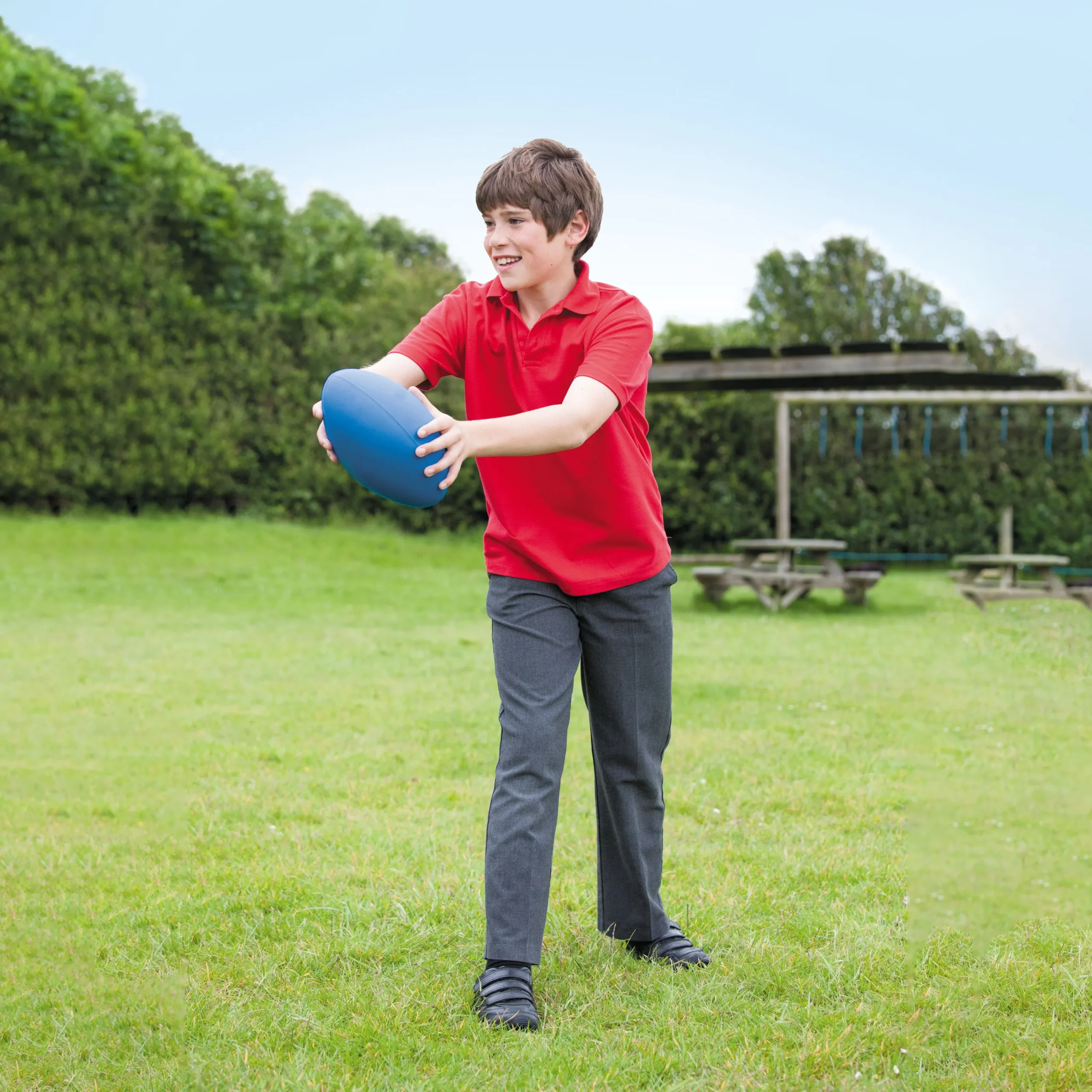 Coated Foam Rugby Ball – Red