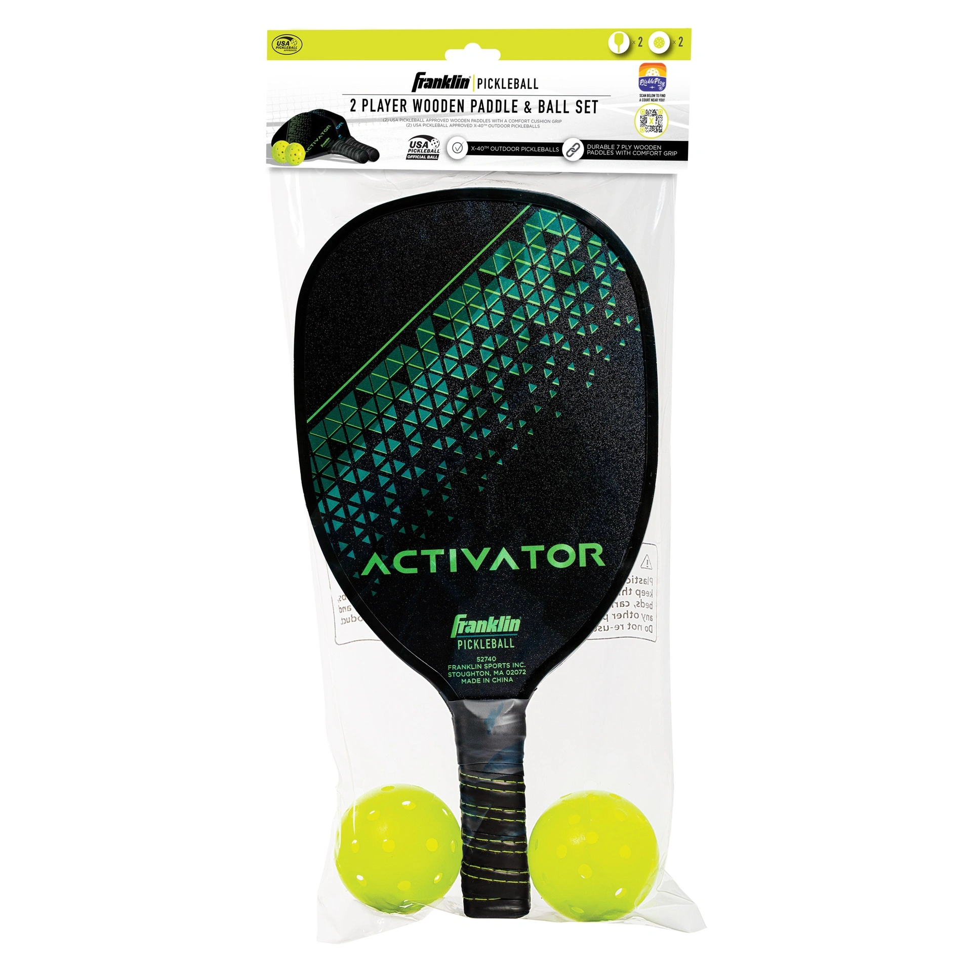 Franklin Activator 2 Player Pickleball Paddle and Ball Set