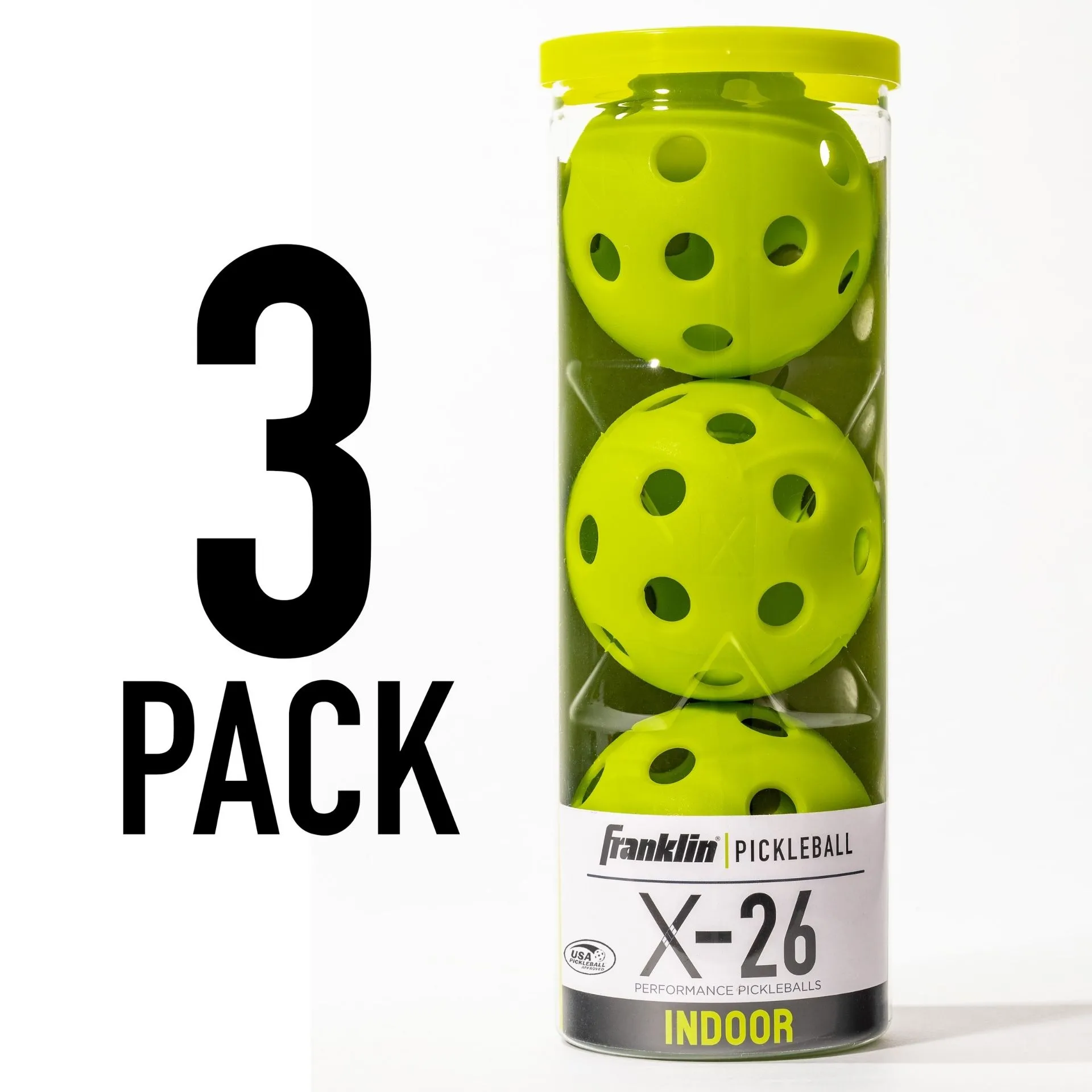 Franklin Indoor X-26 Pickleball – Pack of 3 Blue