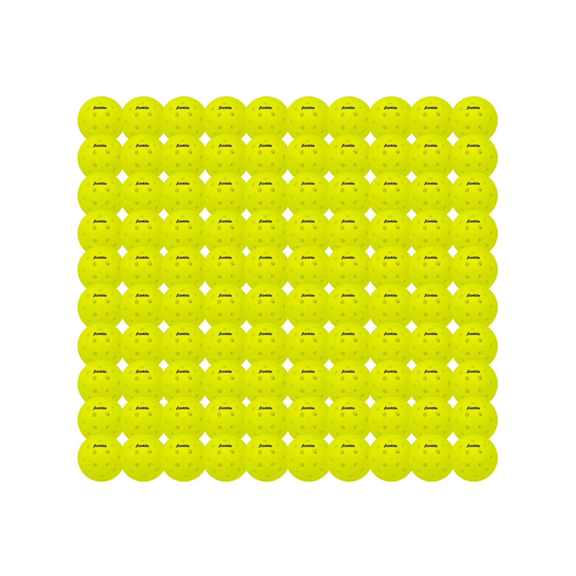 Franklin Outdoor X-40 Pickleball – Pack of 100 Optic Yellow