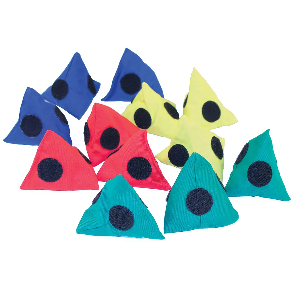 Hook And Loop Pyramid Bean Bag – Set of 12