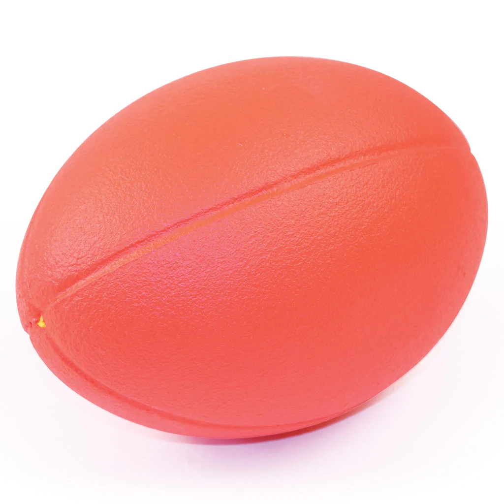 Coated Foam Rugby Ball – Red