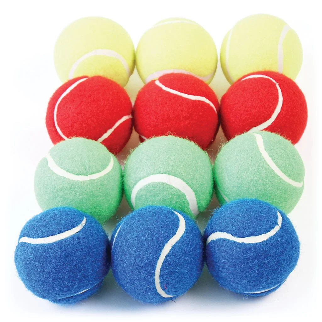 Coloured Tennis Ball Mixed – Set of 12