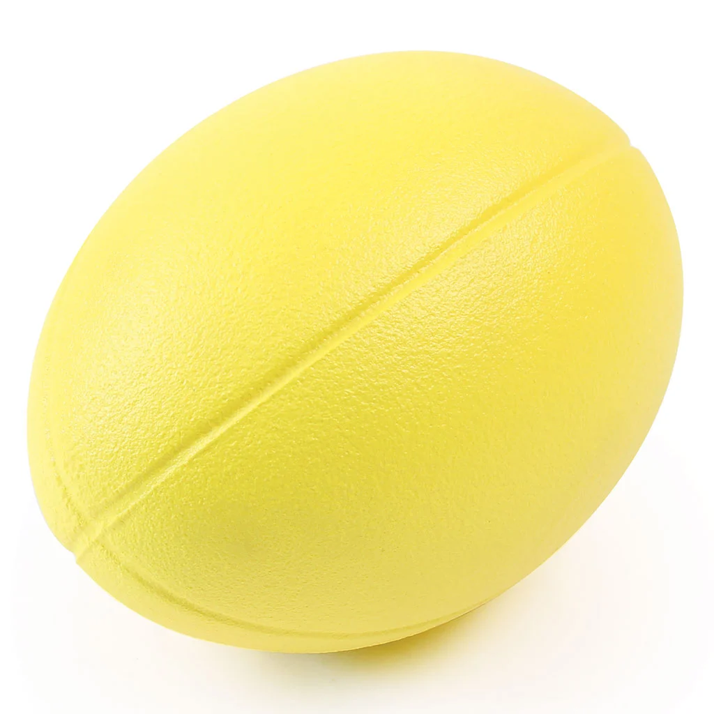 Coated Foam Rugby Ball – Yellow